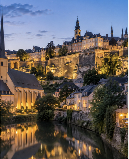 Architecture et patrimoine du Luxembourg dans la lumière du soir